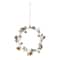 Hello Honey® 6" White, Silver & Brass Round Metal Laurel Wreath